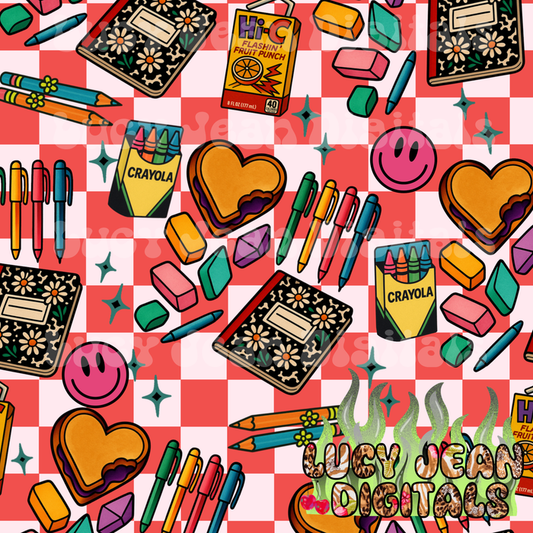 School Supplies Seamless File