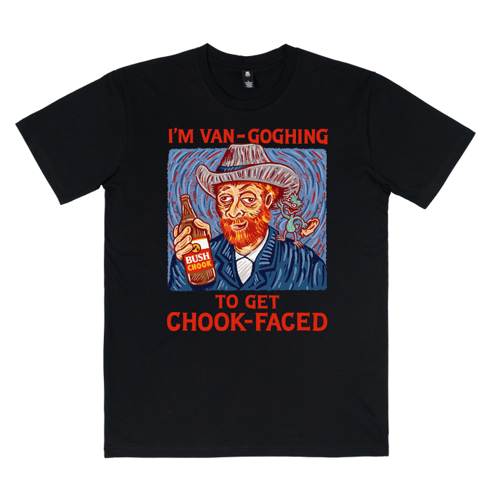 Self Portrait Tee Black T-Shirt Bush Chook