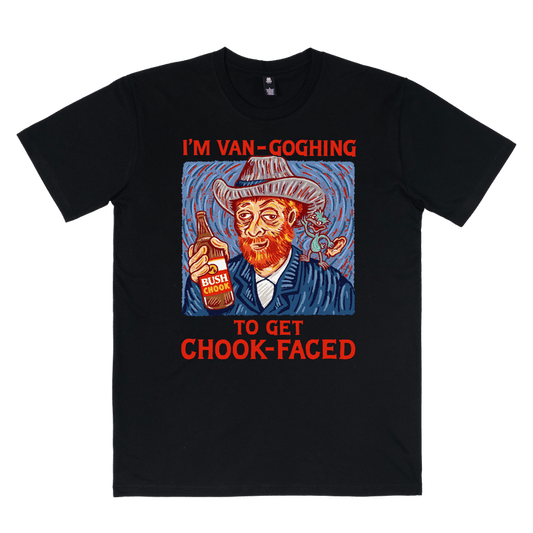 Self Portrait Tee Black T-Shirt Bush Chook