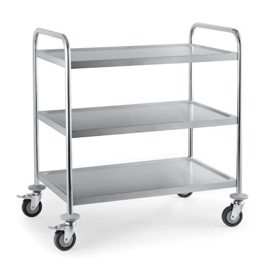 Serving Trolley 3 Tier S/S 86cm (W) X 54cm (D) X 94cm (H) Self Assembly