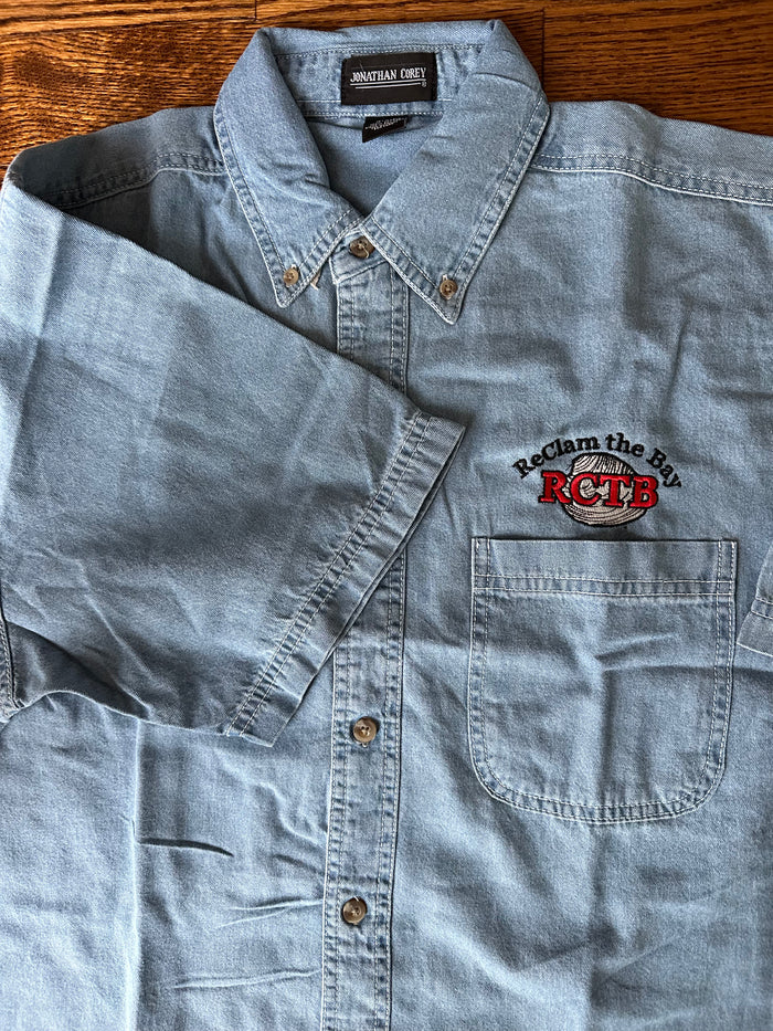 RCTB Button Down Collared Shirts: Khaki or Denim