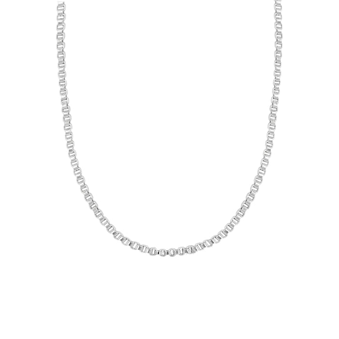 Silver Add A Charm Box Chain Necklace