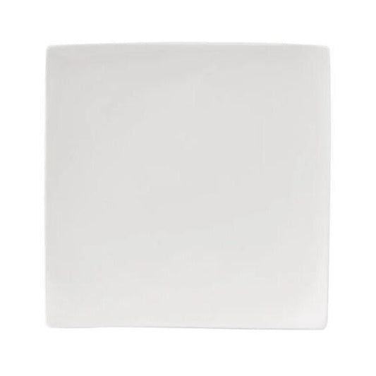 Simply White Porcelain Square Plate 27.5cm (Box Of 4)
