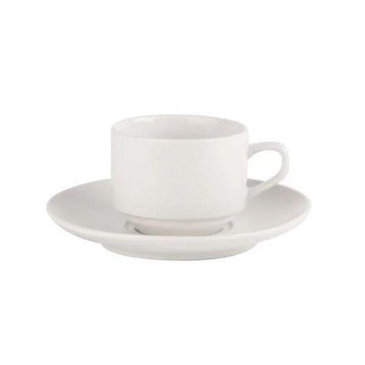 Simply White Porcelain Stacking Cup 20cl / 7oz (Box Of 6)