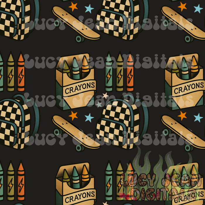 Skater Back to school Seamless File