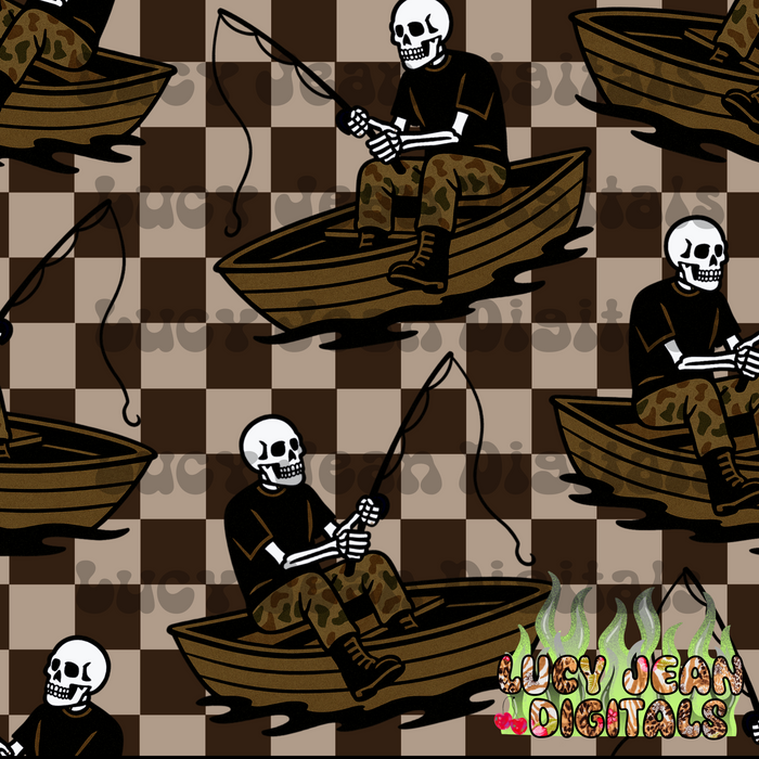 Skeleton Fishing Seamless File