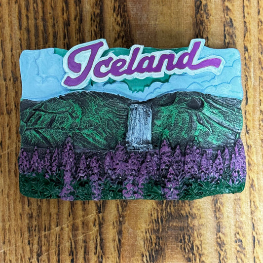 Skógarfoss Waterfall - Resin Magnet