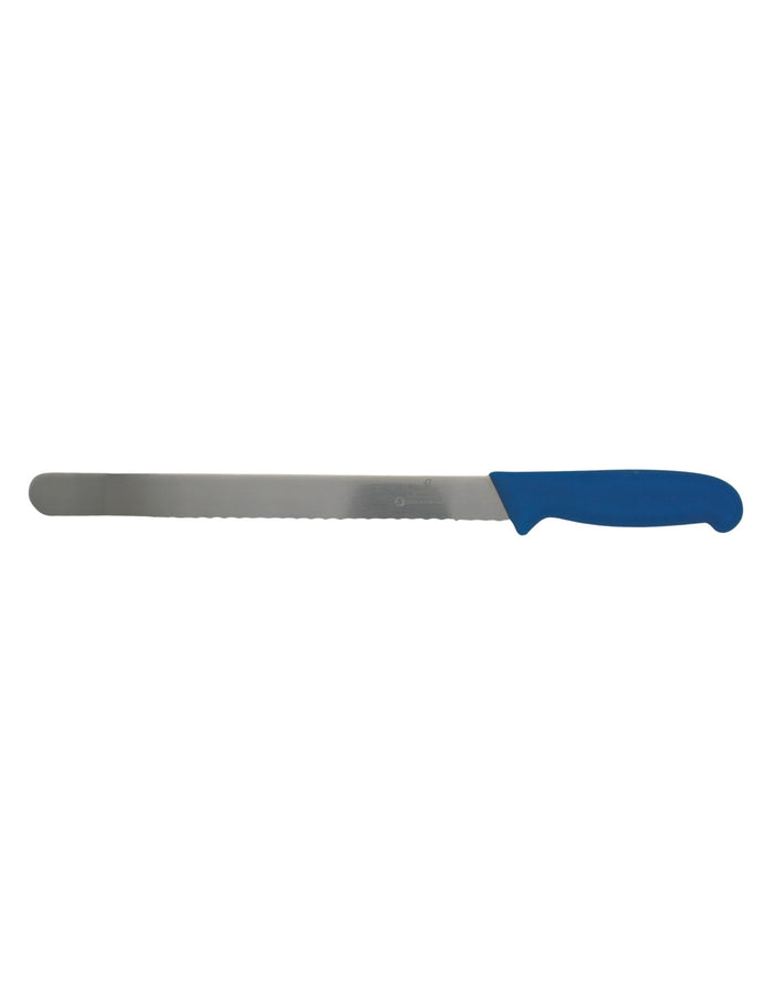 Smithfield 25Cm Serrated Carver Coloured Samprene Handle