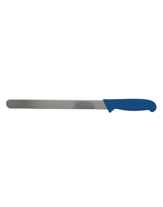 Smithfield 25Cm Serrated Carver Coloured Samprene Handle