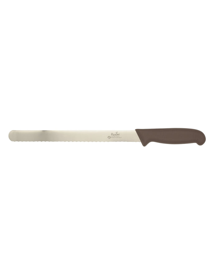 Smithfield 25Cm Serrated Carver Coloured Samprene Handle