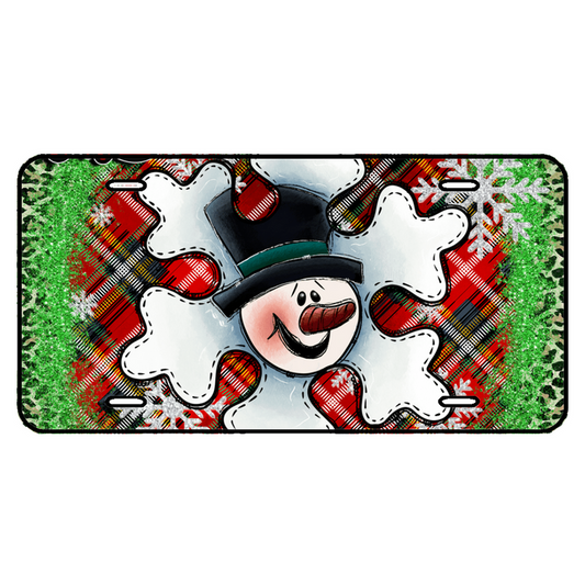 SNOWMAN CAR TAG