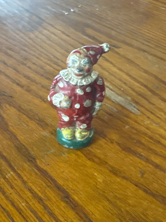 Solid Lead Red Clown Statue