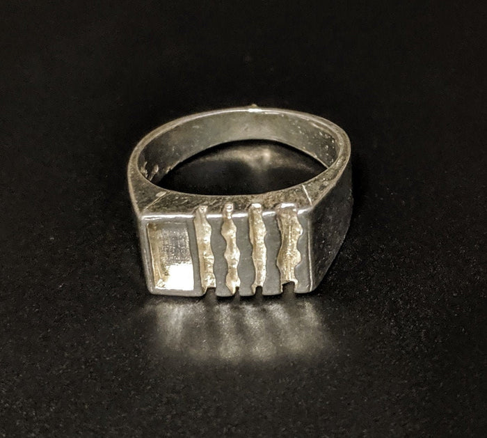 Solid Sterling Silver Inlay Blank Setting, Rough Casted, DYI Jewelry, Empty Ring, Carving, Engraving, For Silversmiths, Size 9-12, 562-247