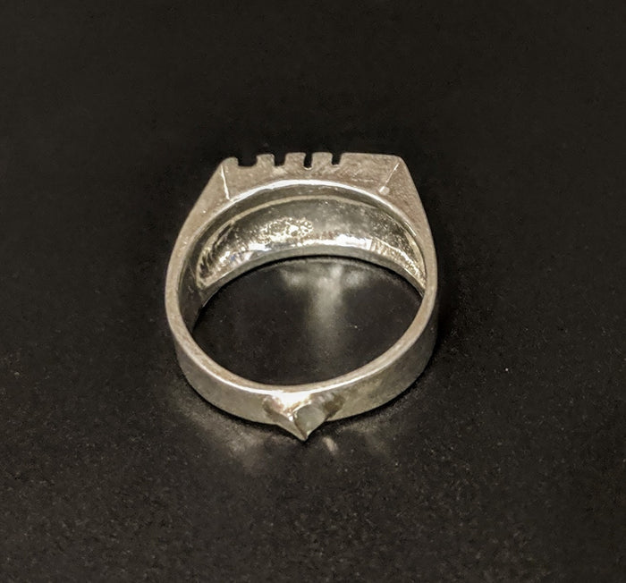 Solid Sterling Silver Inlay Blank Setting, Rough Casted, DYI Jewelry, Empty Ring, Carving, Engraving, For Silversmiths, Size 9-12, 562-247