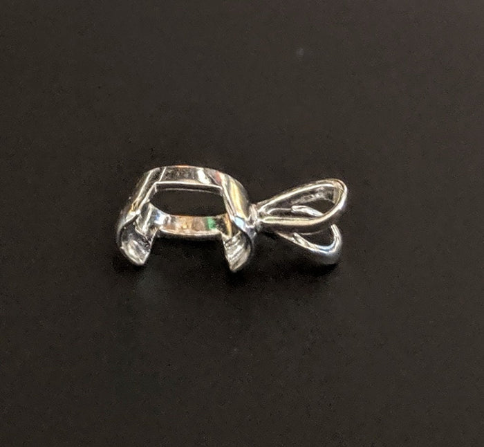 Solid Sterling Silver or 14kt Gold 7x5-10x8mm Oval Plate Style Pendant Setting, New, Made in USA 161-505/141-505
