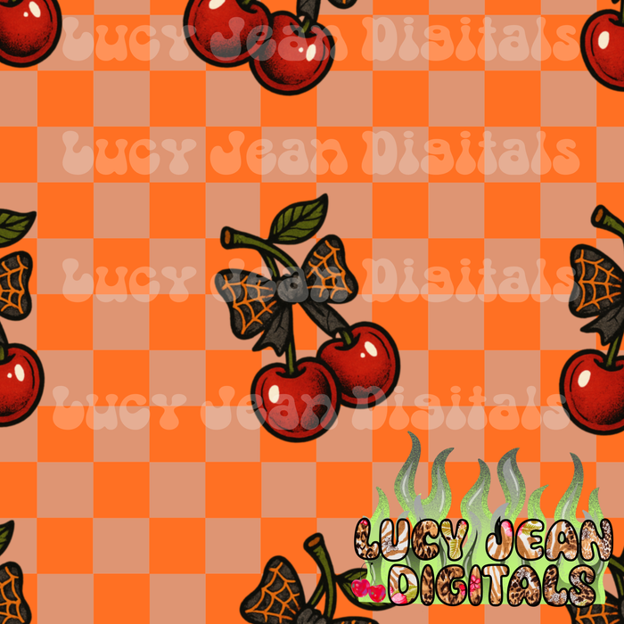 Spooky Cherries Seamless File
