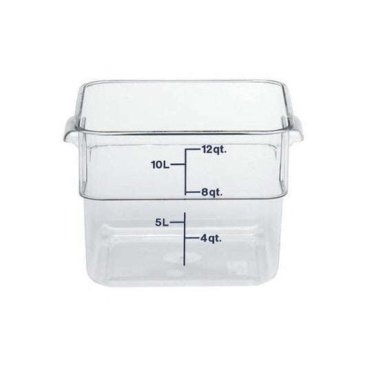 Square Space Saving Food Container Polycarbonate 11.4 Ltr