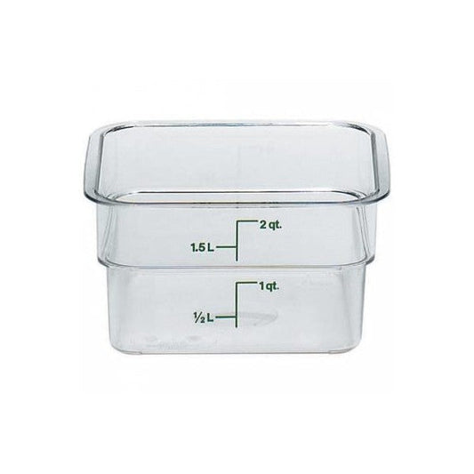 Square Space Saving Food Container Polycarbonate 1.9 Ltr