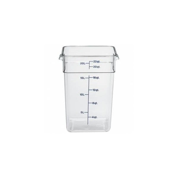 Square Space Saving Food Container Polycarbonate 20.8 Ltr
