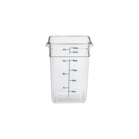 Square Space Saving Food Container Polycarbonate 20.8 Ltr
