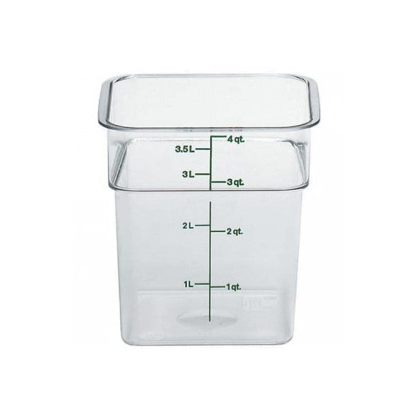 Square Space Saving Food Container Polycarbonate 3.8 Ltr