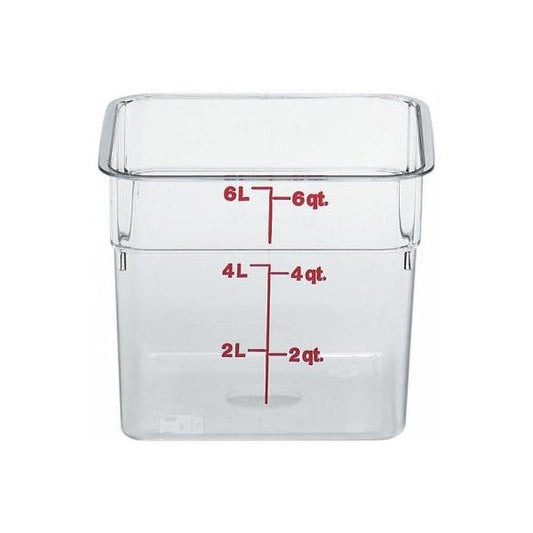Square Space Saving Food Container Polycarbonate 5.7 Ltr