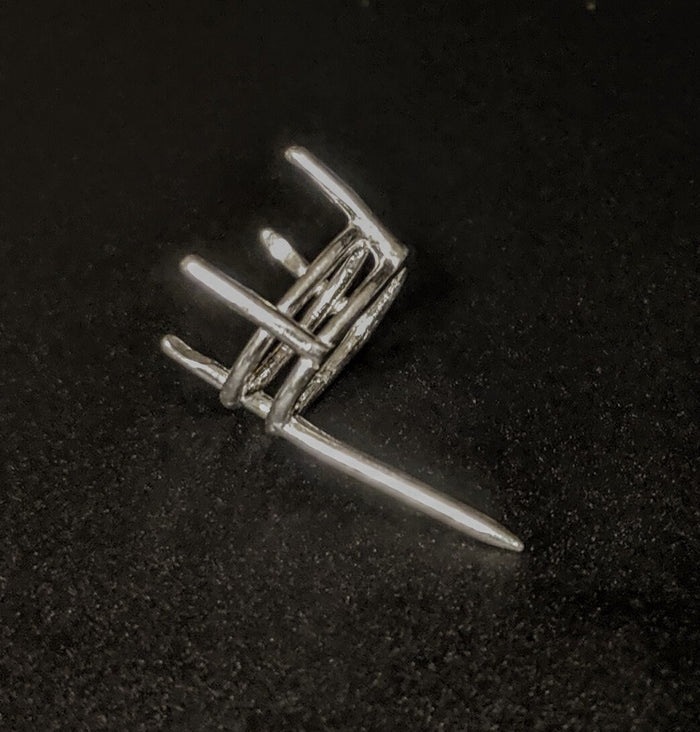 Sterling Silver or 14kt Yellow or White Gold 8x6, 10x8 or 12x10mm Oval 4 Prong Tie Tack, Gemstone Tie Tack, DYI Jewelry, Custom Made 149-050