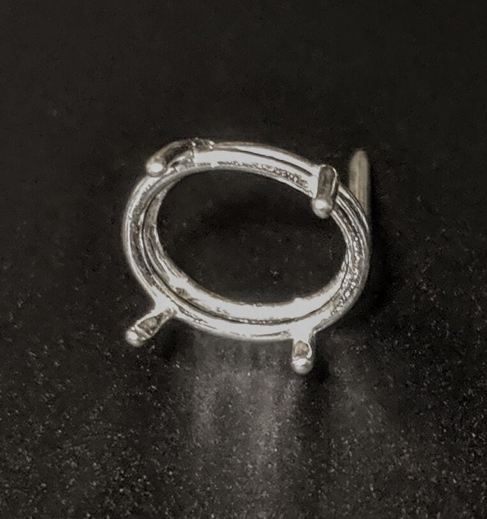 Sterling Silver or 14kt Yellow or White Gold 8x6, 10x8 or 12x10mm Oval 4 Prong Tie Tack, Gemstone Tie Tack, DYI Jewelry, Custom Made 149-050