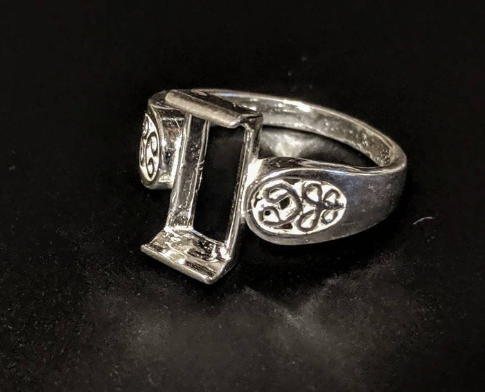 Sterling Silver or Solid 14kt Gold 11mm Tourmaline Cut Pre-Notched Blank Filigree Ring Size 7 setting 163-478/143-478