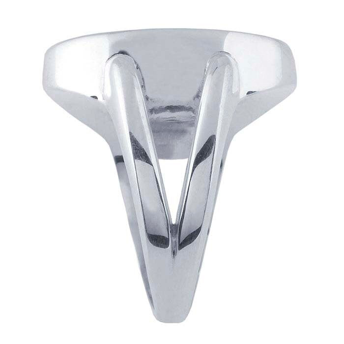 Sterling Silver Split Shank 14x10-18x13 mm Oval Ring Mounting, blank Cab (Cabochon) setting Size 7 to 10