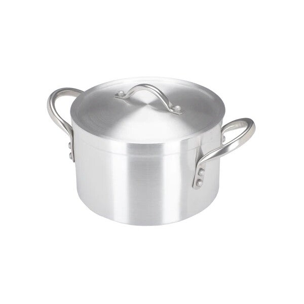 Stewpan Aluminium Medium Duty With Lid 24cm 7Lt