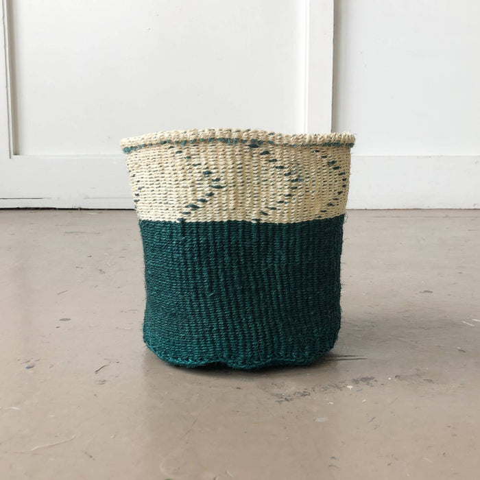 Storage Plant Basket: Small Teal Arrow