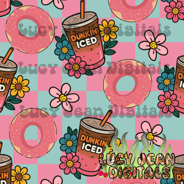 Summer Ice Coffee Seamless File