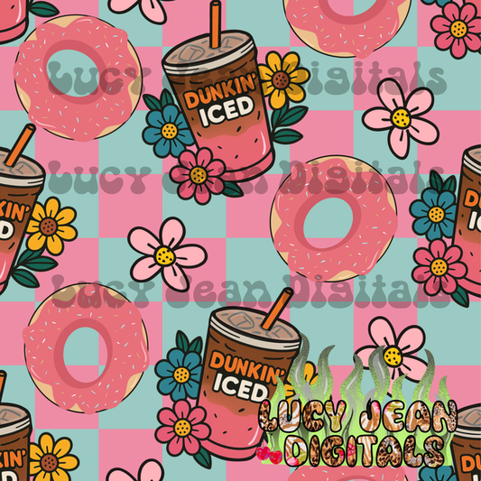 Summer Ice Coffee Seamless File