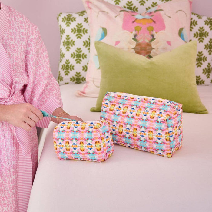 Sumner Pink Large Cosmetic Bag by Laura Park: Large