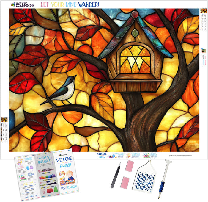 Surrounded By Colorful Autumn Leaves