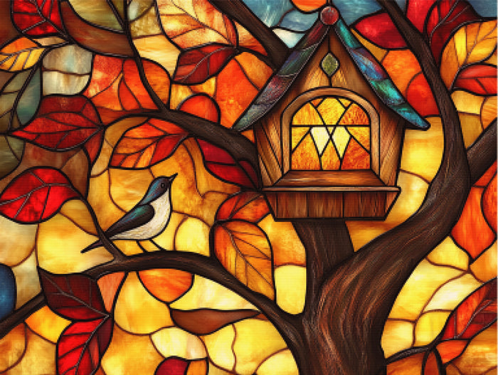 Surrounded By Colorful Autumn Leaves