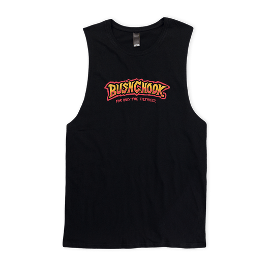 Tag Muscle Tee Black Muscle Bush Chook