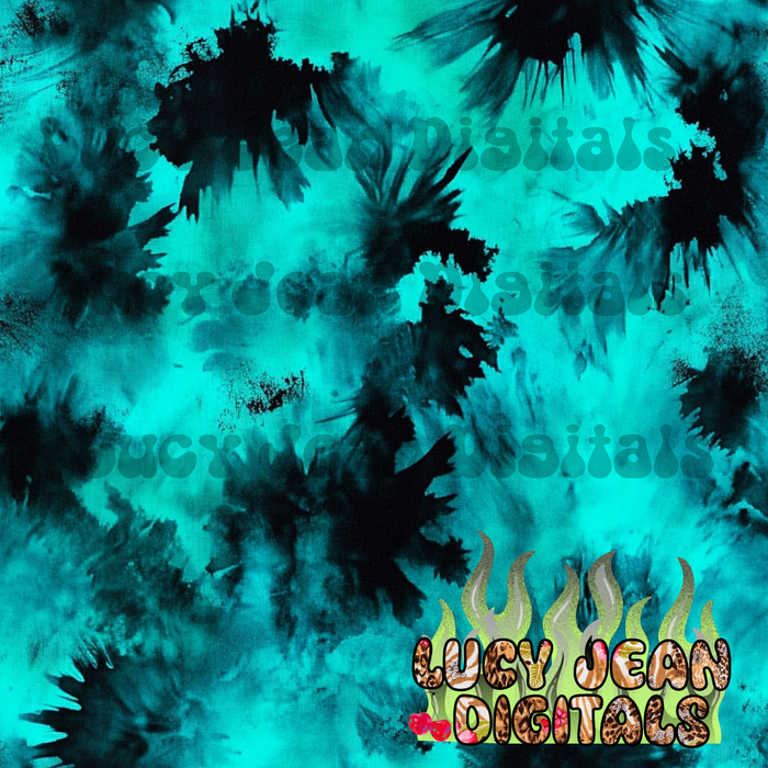 Teal/black tie dye Seamless File