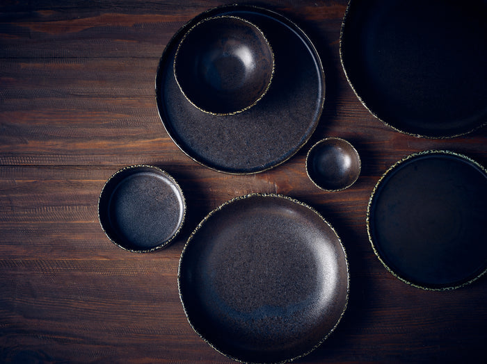Terra Porcelain Roko Cinder Black Presentation Bowl 20.5cm (Box of 4)