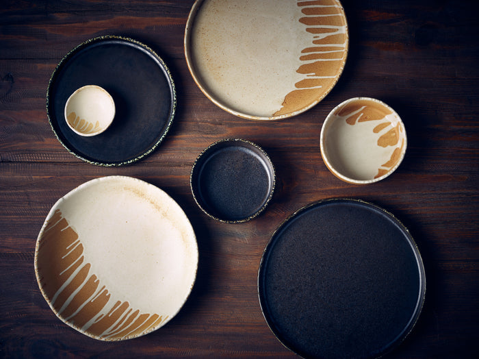 Terra Porcelain Roko Cinder Black Presentation Plate 21cm (Box of 4)
