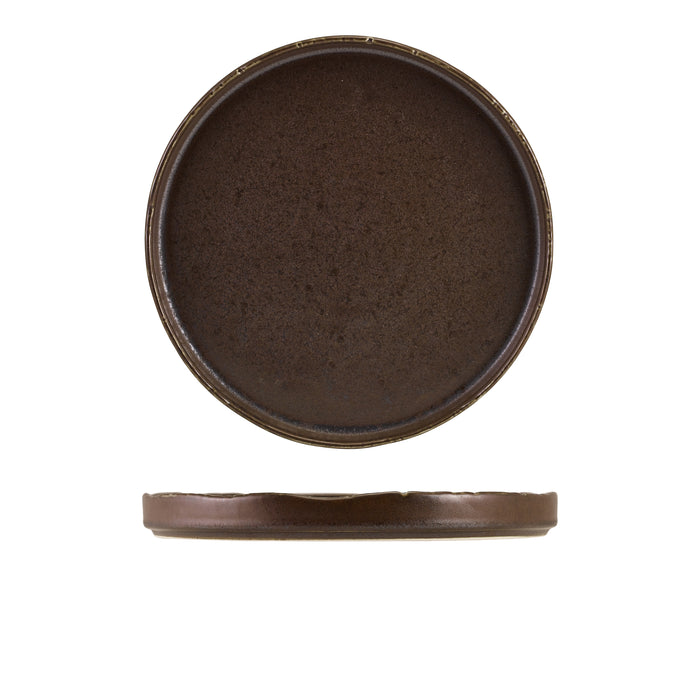 Terra Porcelain Roko Cinder Black Presentation Plate 26cm (Box of 4)
