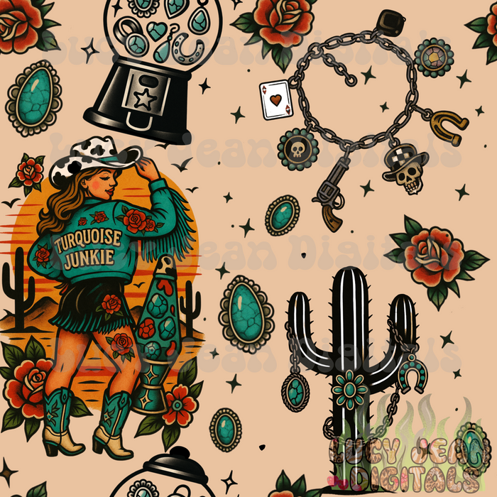 Turquoise Junkie Seamless File