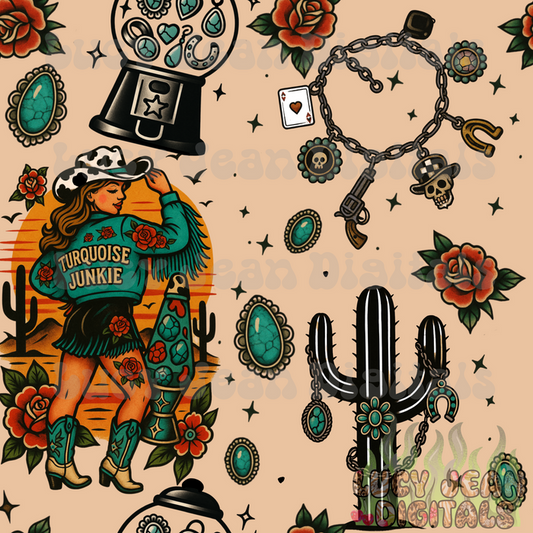 Turquoise Junkie Seamless File