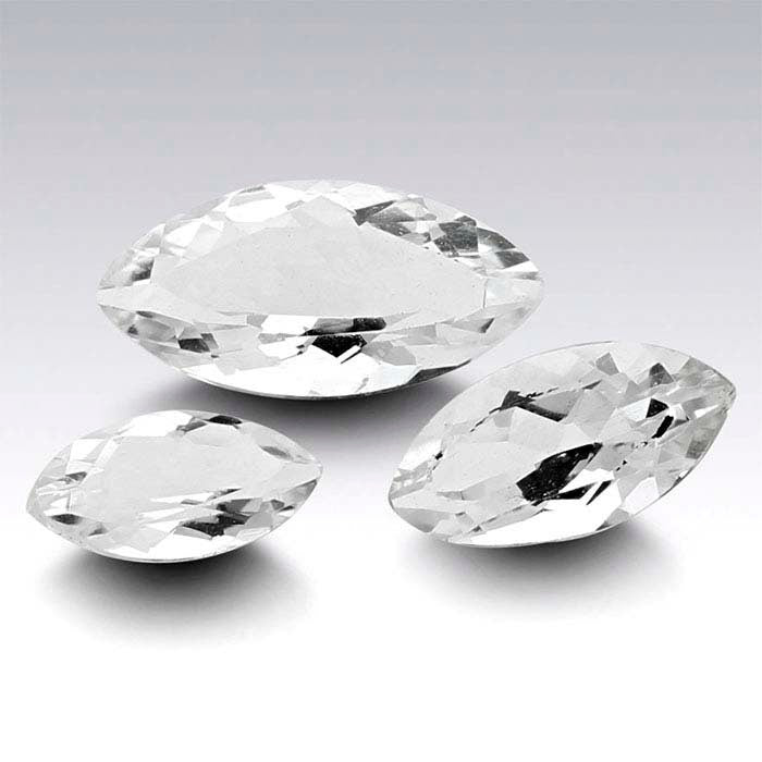 USA, Natural Genuine Arkansas Ice Quartz, White Clear Crystal Quartz, 8x4, 10x5, 12x6 Marquise Cut, VVS, Loose Stone, Mined and Cut in USA