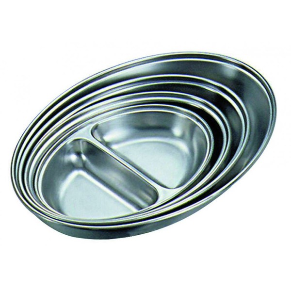 Vegetable Dish S/S Divided 20Cm