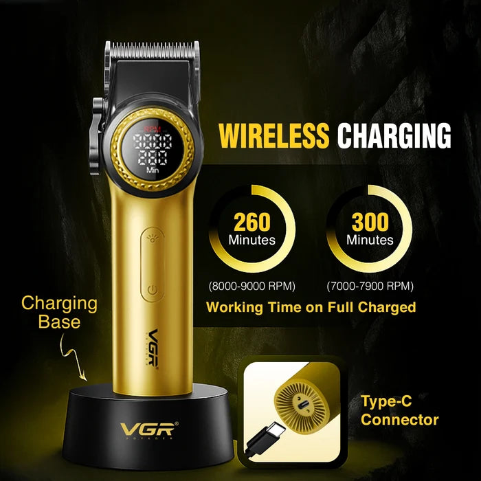 VGR V-001 Professional Hair Clipper For Men, Gold