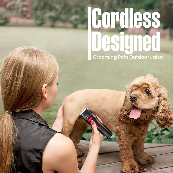 VGR V-225 Professional Pet Trimmer, Red