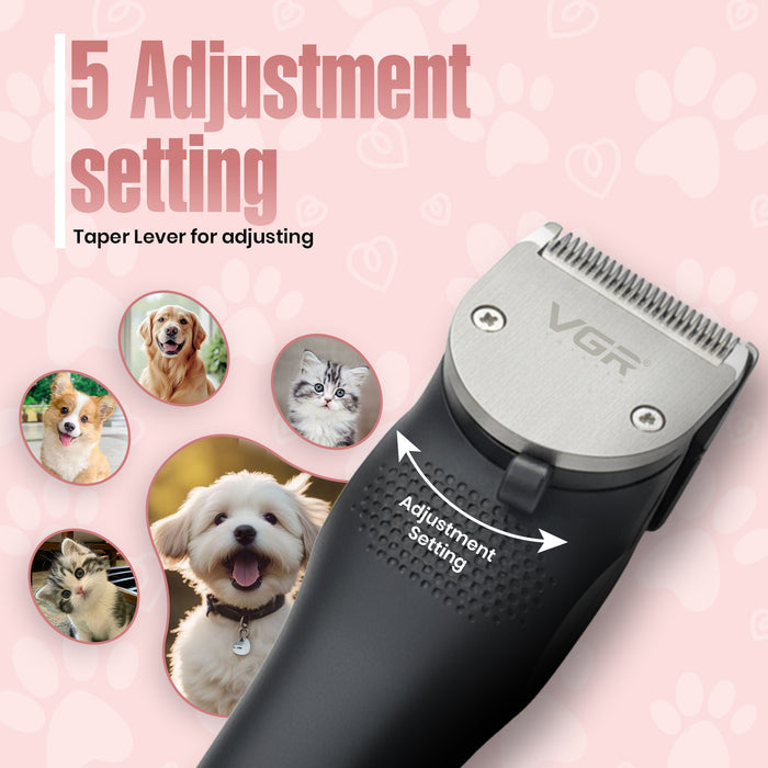 VGR V-225 Professional Pet Trimmer, Red