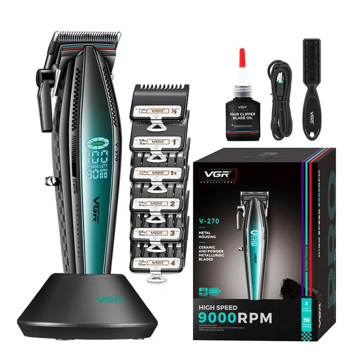 VGR V-270 Professional Metal Housing Cord/cordless Hair Clipper For Men's